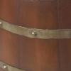 imageDeco 79 Metal Side End Accent Table Wine Barrel End Table Side Table 20quot x 20quot x 19quot Brown