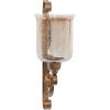 imageDeco 79 Metal Single Candle Wall Sconce 11quot x 7quot x 20quot BrownCONVENIENTLY SIZED