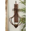 imageDeco 79 Metal Single Candle Wall Sconce 13quot x 12quot x 25quot Bronze