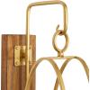 imageDeco 79 Metal Single Candle Wall Sconce 6quot x 8quot x 24quot Gold
