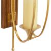 imageDeco 79 Metal Single Candle Wall Sconce 6quot x 8quot x 24quot Gold