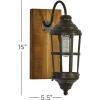 imageDeco 79 Metal Solid Wall Sconce 6quot x 11quot x 15quot Black