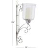 imageDeco 79 Metal Solid Wall Sconce 7quot x 12quot x 24quot SilverSilver