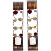 imageDeco 79 Metal Solid Wall Sconce Set of 2 5quotW 24quotH Brown2 PIECES LARGE SIZE