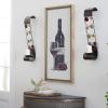 imageDeco 79 Metal Solid Wall Sconce Set of 2 5quotW 24quotH Brown2 PIECES LARGE SIZE