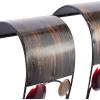 imageDeco 79 Metal Solid Wall Sconce Set of 2 5quotW 24quotH Brown2 PIECES LARGE SIZE