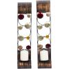 imageDeco 79 Metal Solid Wall Sconce Set of 2 5quotW 24quotH Brown2 PIECES LARGE SIZE