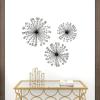 imageDeco 79 Metal Starburst Home Wall Decor Wall Sculpture with Crystal Embellishments Set of 3 Wall Art 16quot 20quot 24quotD Black