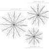 imageDeco 79 Metal Starburst Home Wall Decor Wall Sculpture with Orb Detailing Set of 3 Wall Art 16quot 20quot 24quotD GoldBlack