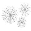 imageDeco 79 Metal Starburst Home Wall Decor Wall Sculpture with Orb Detailing Set of 3 Wall Art 16quot 20quot 24quotD GoldBlack