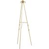 imageDeco 79 Metal Tall Adjustable Display Stand Easel with Bow Top 25quot x 32quot x 65quot Gold20 x 21 x 55