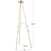 imageDeco 79 Metal Tall Adjustable Display Stand Easel with Bow Top 25quot x 32quot x 65quot Gold20 x 21 x 55