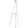imageDeco 79 Metal Tall Adjustable Display Stand Easel with Bow Top 25quot x 32quot x 65quot Gold20 x 21 x 55