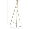 imageDeco 79 Metal Tall Adjustable Display Stand Easel with Bow Top 25quot x 32quot x 65quot Gold20 x 27 x 53