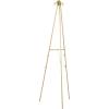 imageDeco 79 Metal Tall Adjustable Display Stand Easel with Bow Top 25quot x 32quot x 65quot Gold22 x 23 x 67