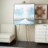 imageDeco 79 Metal Tall Adjustable Display Stand Easel with Bow Top 25quot x 32quot x 65quot Gold22 x 23 x 67
