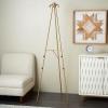 imageDeco 79 Metal Tall Adjustable Display Stand Easel with Bow Top 25quot x 32quot x 65quot Gold22 x 23 x 67