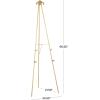 imageDeco 79 Metal Tall Adjustable Display Stand Easel with Bow Top 25quot x 32quot x 65quot Gold22 x 23 x 67
