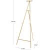 imageDeco 79 Metal Tall Adjustable Display Stand Easel with Bow Top 25quot x 32quot x 65quot Gold25 x 32 x 65
