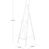 imageDeco 79 Metal Tall Adjustable Minimalist Display Stand Easel with Chain Support 16quot x 23quot x 54quot WhiteWhite