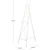 imageDeco 79 Metal Tall Adjustable Minimalist Display Stand Easel with Chain Support 16quot x 23quot x 54quot WhiteWhite