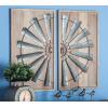imageDeco 79 Metal Windmill Home Wall Decor Wall Sculpture Wall Art 30quot x 1quot x 30quot SilverGray