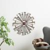 imageDeco 79 Metal Windmill Home Wall Decor Wall Sculpture Wall Art 30quot x 1quot x 30quot SilverSilver
