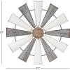 imageDeco 79 Metal Windmill Home Wall Decor Wall Sculpture Wall Art 30quot x 1quot x 30quot SilverWhite