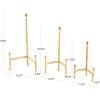 imageDeco 79 Modern Metal Rectangle Ball Details Easel 14quot 12quot 10quot 8quotH BlackGold