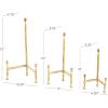 imageDeco 79 Modern Metal Rectangle Ball Details Easel 14quot 12quot 10quot 8quotH BlackGold