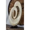 imageDeco 79 Mother of Pearl Shell Abstract Decorative Sculpture Swirl Home Decor Statue with Black Base Accent Figurine 12quot x 5quot x 30quot WhiteWhite