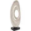 imageDeco 79 Mother of Pearl Shell Abstract Decorative Sculpture Swirl Home Decor Statue with Black Base Accent Figurine 12quot x 5quot x 30quot WhiteWhite