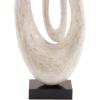 imageDeco 79 Mother of Pearl Shell Abstract Decorative Sculpture Swirl Home Decor Statue with Black Base Accent Figurine 12quot x 5quot x 30quot WhiteWhite