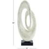 imageDeco 79 Mother of Pearl Shell Abstract Decorative Sculpture Swirl Home Decor Statue with Black Base Accent Figurine 12quot x 5quot x 30quot WhiteWhite