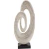 imageDeco 79 Mother of Pearl Shell Abstract Decorative Sculpture Swirl Home Decor Statue with Black Base Accent Figurine 12quot x 5quot x 30quot WhiteWhite