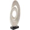 imageDeco 79 Mother of Pearl Shell Abstract Decorative Sculpture Swirl Home Decor Statue with Black Base Accent Figurine 12quot x 5quot x 30quot WhiteWhite