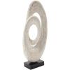 imageDeco 79 Mother of Pearl Shell Abstract Decorative Sculpture Swirl Home Decor Statue with Black Base Accent Figurine 12quot x 5quot x 30quot WhiteWhite