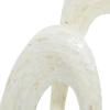 imageDeco 79 Mother of Pearl Shell Abstract Decorative Sculpture Swirl Home Decor Statue with Black Base Accent Figurine 12quot x 5quot x 30quot WhiteWhite