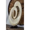 imageDeco 79 Mother of Pearl Shell Abstract Decorative Sculpture Swirl Home Decor Statue with Black Base Accent Figurine 12quot x 5quot x 30quot WhiteWhite
