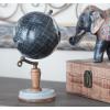 imageDeco 79 Plastic Globe with Marble Base 5quot x 5quot x 10quot BlackBlack