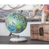 imageDeco 79 Plastic Globe with Marble Base 5quot x 5quot x 10quot BlackMulticoloredWhiteBrown