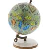 imageDeco 79 Plastic Globe with Marble Base 5quot x 5quot x 10quot BlackMulticoloredWhiteBrown