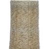 imageDeco 79 Plastic Rattan Handmade Decorative Candle Lantern with Wrapped Zig Zag Design 11quot x 11quot x 19quot Light BrownBrown