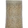 imageDeco 79 Plastic Rattan Handmade Decorative Candle Lantern with Wrapped Zig Zag Design 11quot x 11quot x 19quot Light BrownBrown