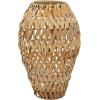 imageDeco 79 Plastic Rattan Pillar Candle Lantern 7quot x 7quot x 17quot Brown