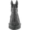 imageDeco 79 Polystone Horse Decorative Sculpture Antique Style Head Home Decor Statue with Hitching Post and Gold Accents Accent Figurine 9quot x 6quot x 12quot Black9 x 6 x 12 