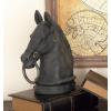 imageDeco 79 Polystone Horse Decorative Sculpture Antique Style Head Home Decor Statue with Hitching Post and Gold Accents Accent Figurine 9quot x 6quot x 12quot Black9 x 6 x 12 