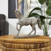 imageDeco 79 Polystone Horse Decorative Sculpture Home Decor Statue Accent Figurine 22quot x 7quot x 25quot BrownBeige