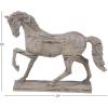 imageDeco 79 Polystone Horse Decorative Sculpture Home Decor Statue Accent Figurine 22quot x 7quot x 25quot BrownBeige