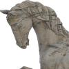 imageDeco 79 Polystone Horse Decorative Sculpture Home Decor Statue Accent Figurine 22quot x 7quot x 25quot BrownBeige
